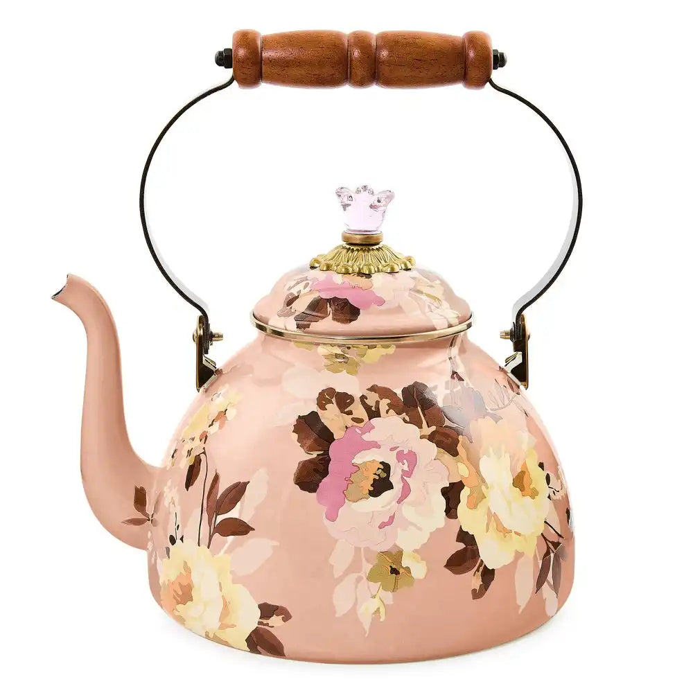 Rosy English Garden 2 Quart Tea Kettle