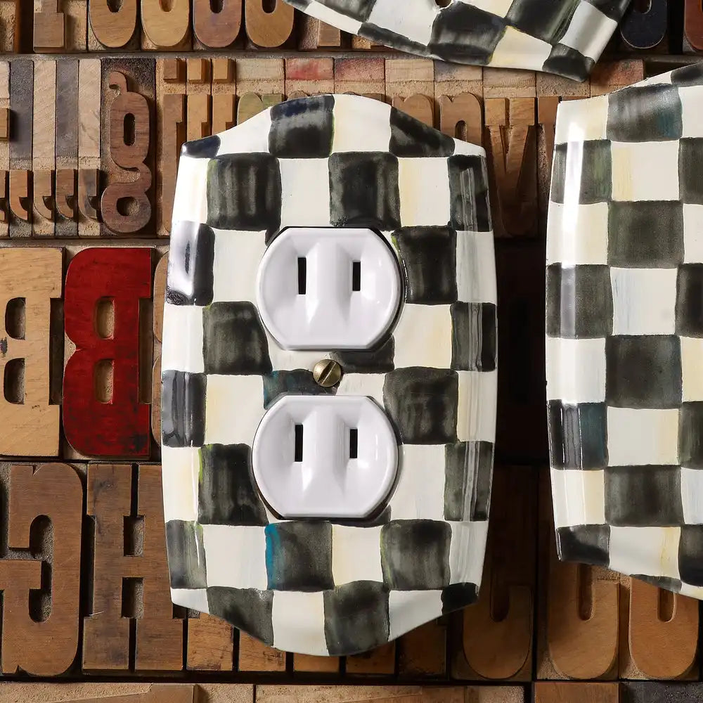 Courtly Check Double Outlet Cover Secondary image