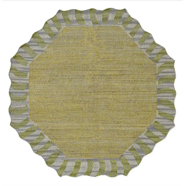 Jute Scalloped Purple and Green 8' x 10' Rug