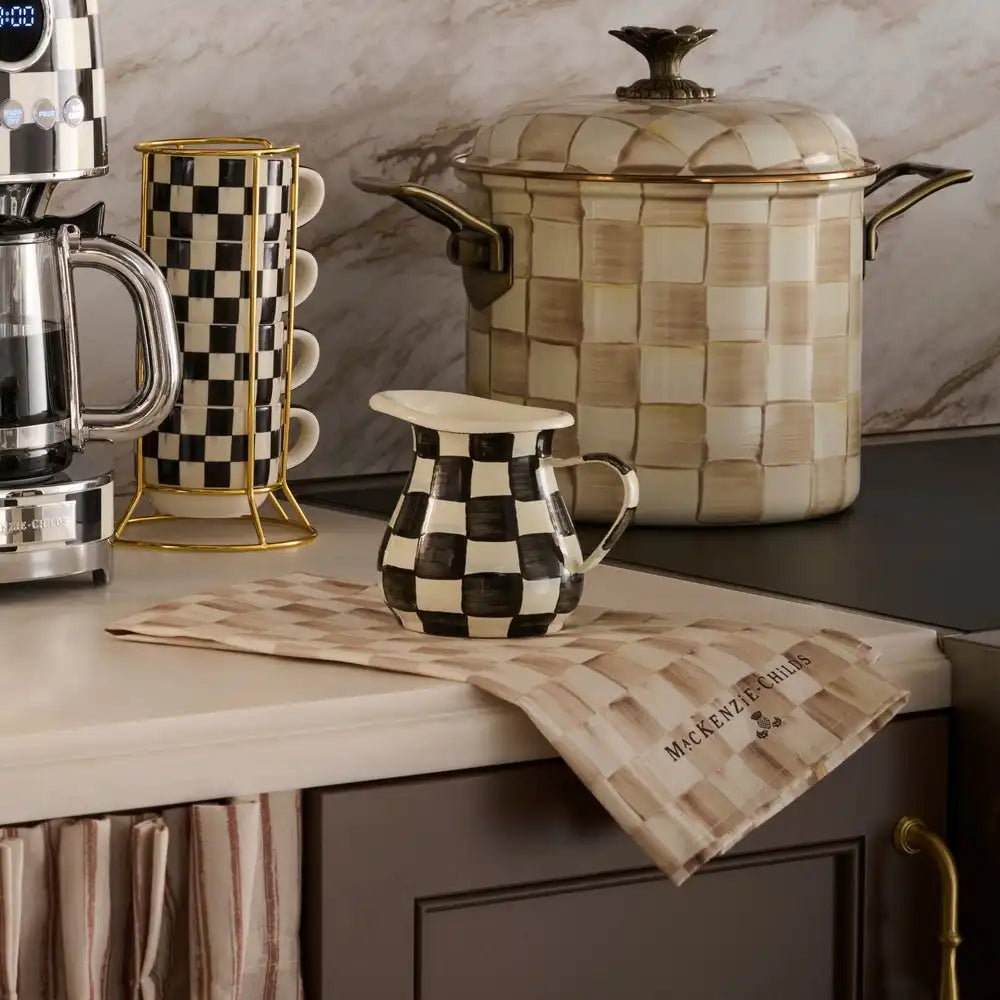 Cherry Check Printed Dish Towel