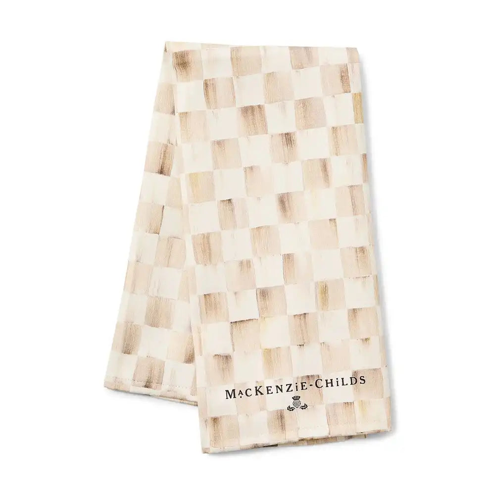 Cherry Check Printed Dish Towel