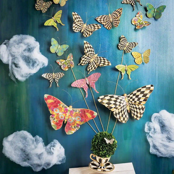 Courtly Check & Stripe Butterfly Trio