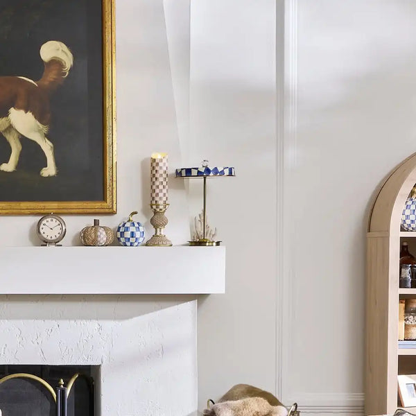 Courtly Check LED Rechargeable Disk Table Lamp