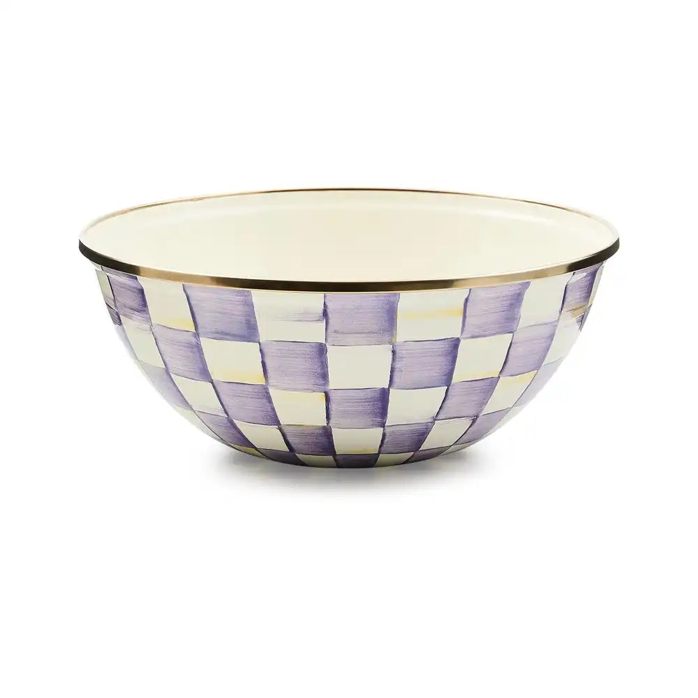 Violet Check Extra Large Everyday Bowl