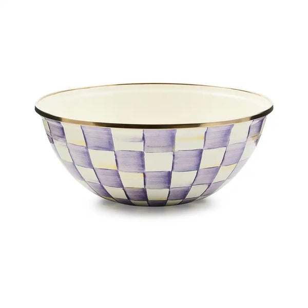 Violet Check Extra Large Everyday Bowl