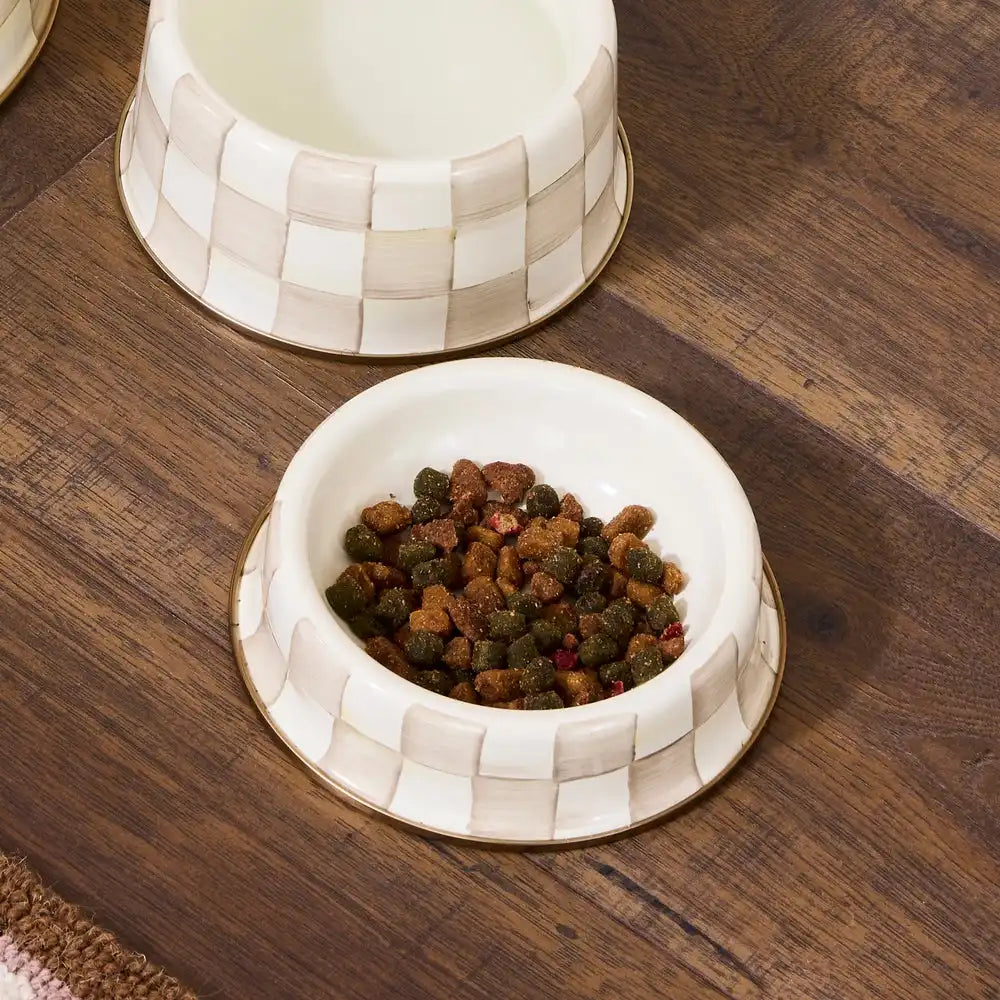 Sky Check Small Pet Dish