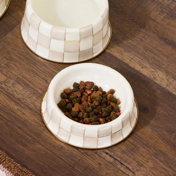 Sky Check Small Pet Dish