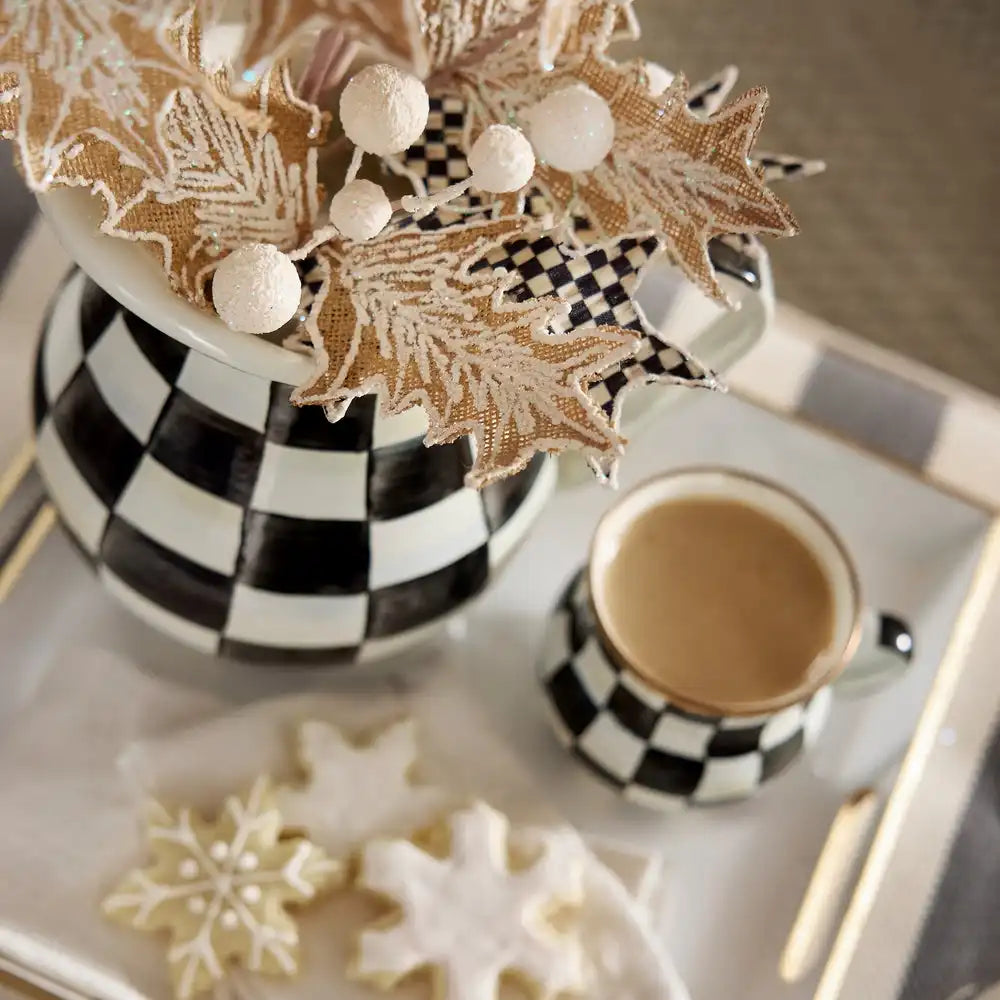 Mocha Check Mug