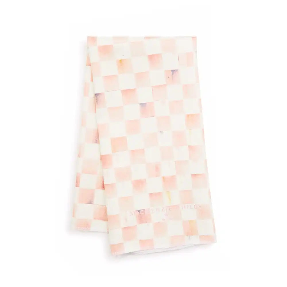 Cherry Check Printed Dish Towel