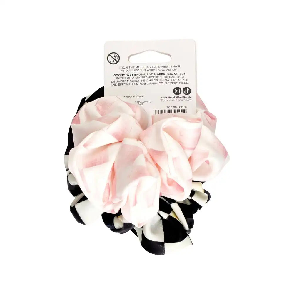Goody Multi Check Satin Scrunchie Set