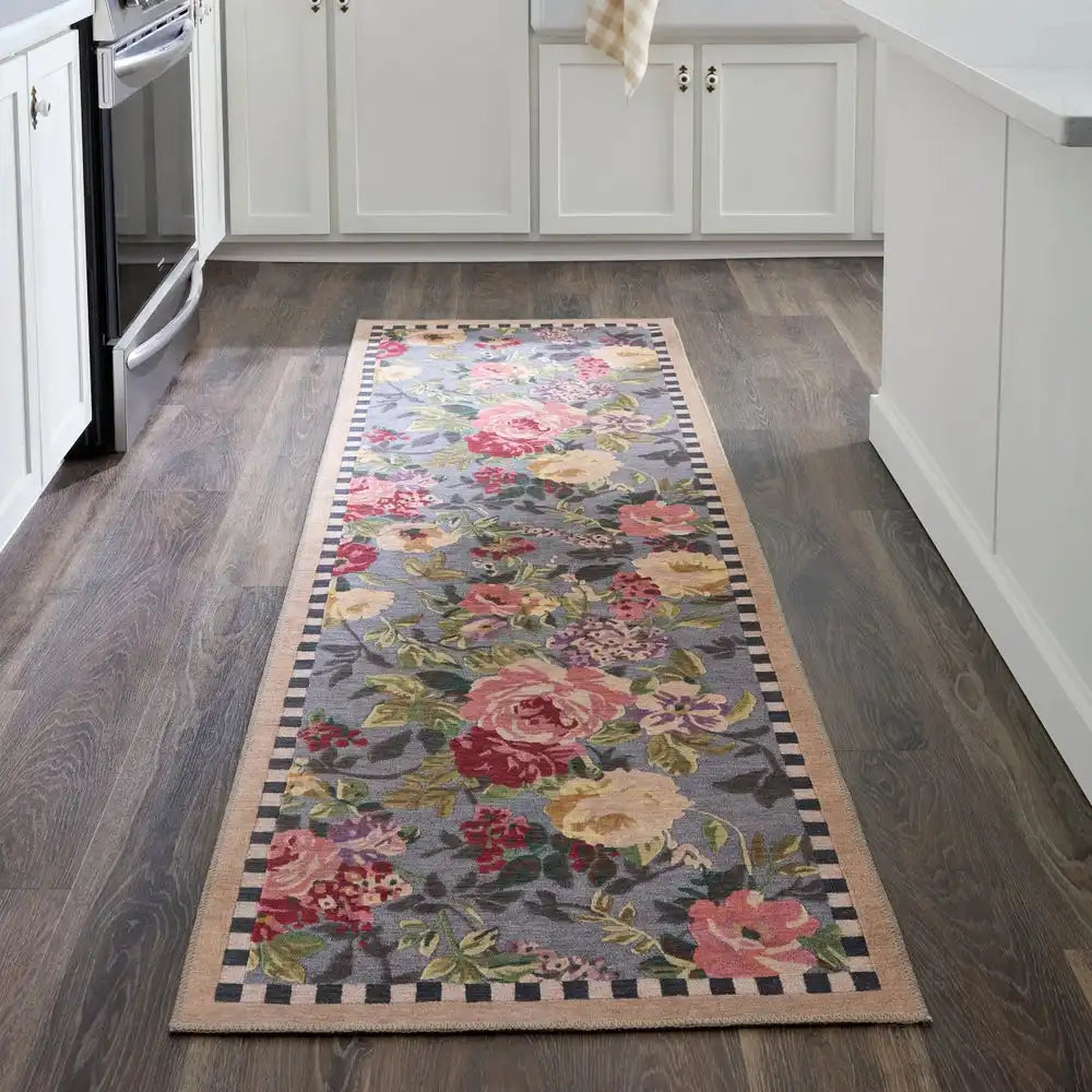 Tudor Rose 3' x 5' Washable Rug