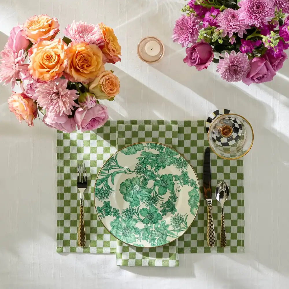 Dark Green Check Placemat, Set of 4