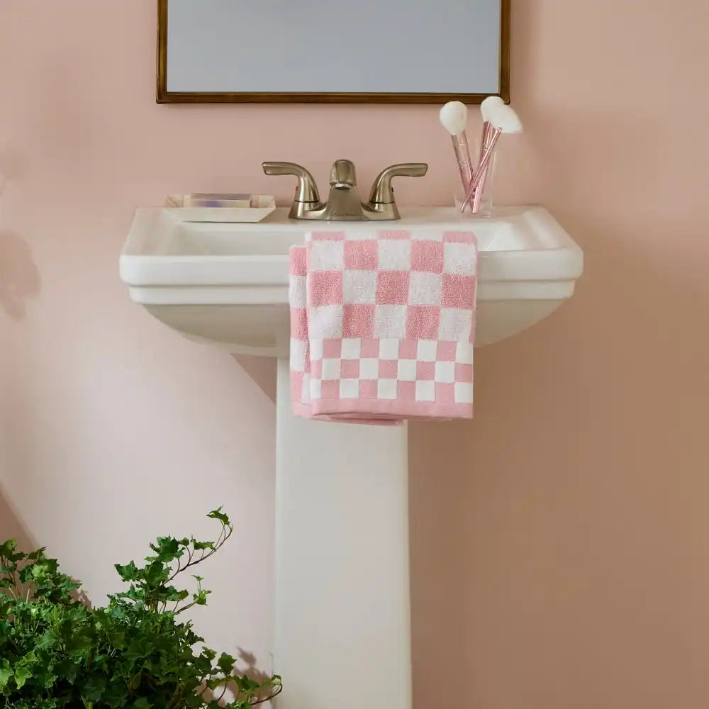 Black Check Hand Towel