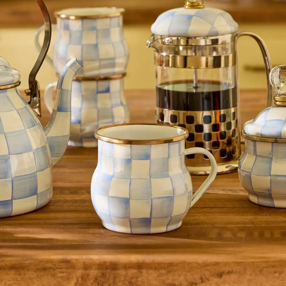 Mocha Check Mug