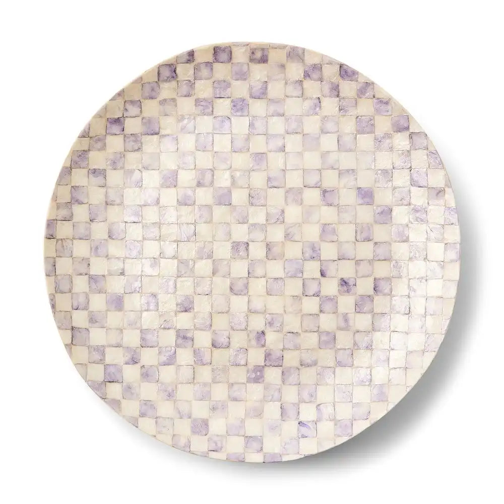Rosy Check Capiz Decorative Bowl