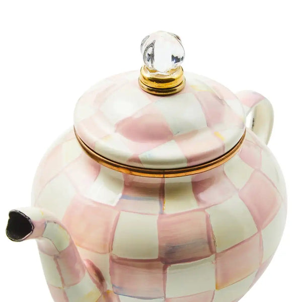 Mocha Check 4 Cup Teapot