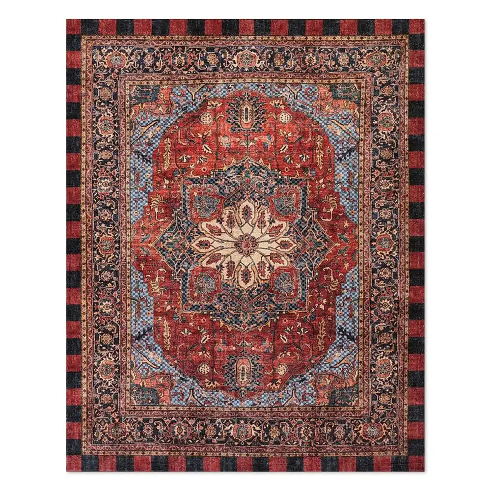 Heriz Checked Mocha 8' x 10' Washable Rug