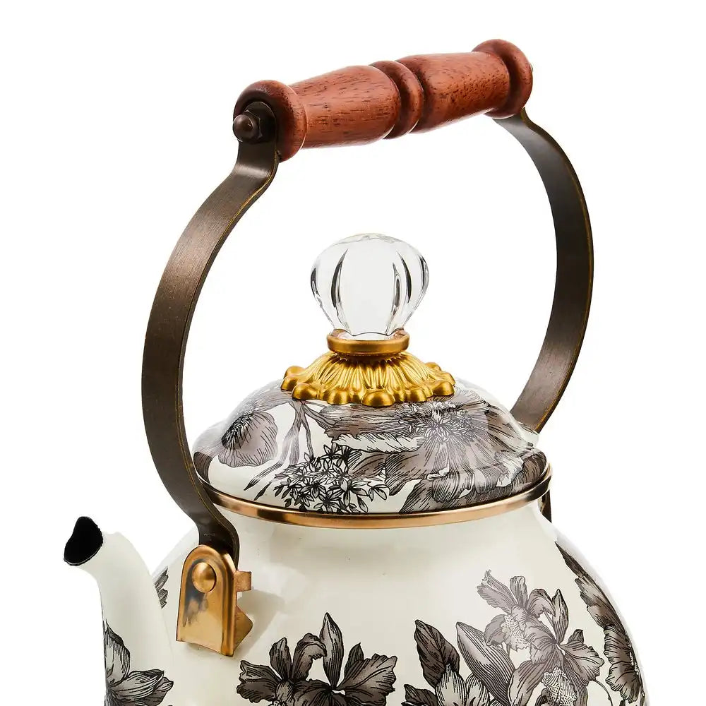 Rosy English Garden 2 Quart Tea Kettle