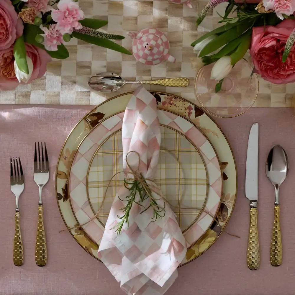 Wild Rose White Dinner Plate