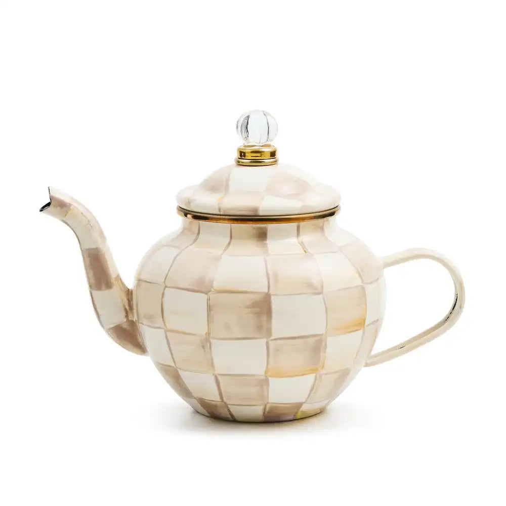 Mocha Check 4 Cup Teapot Main image