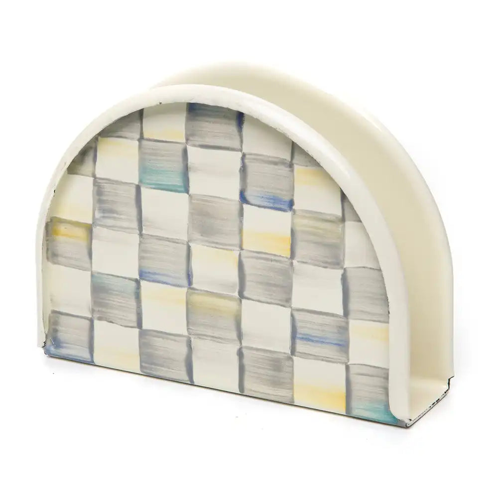 Mocha Check Napkin Holder