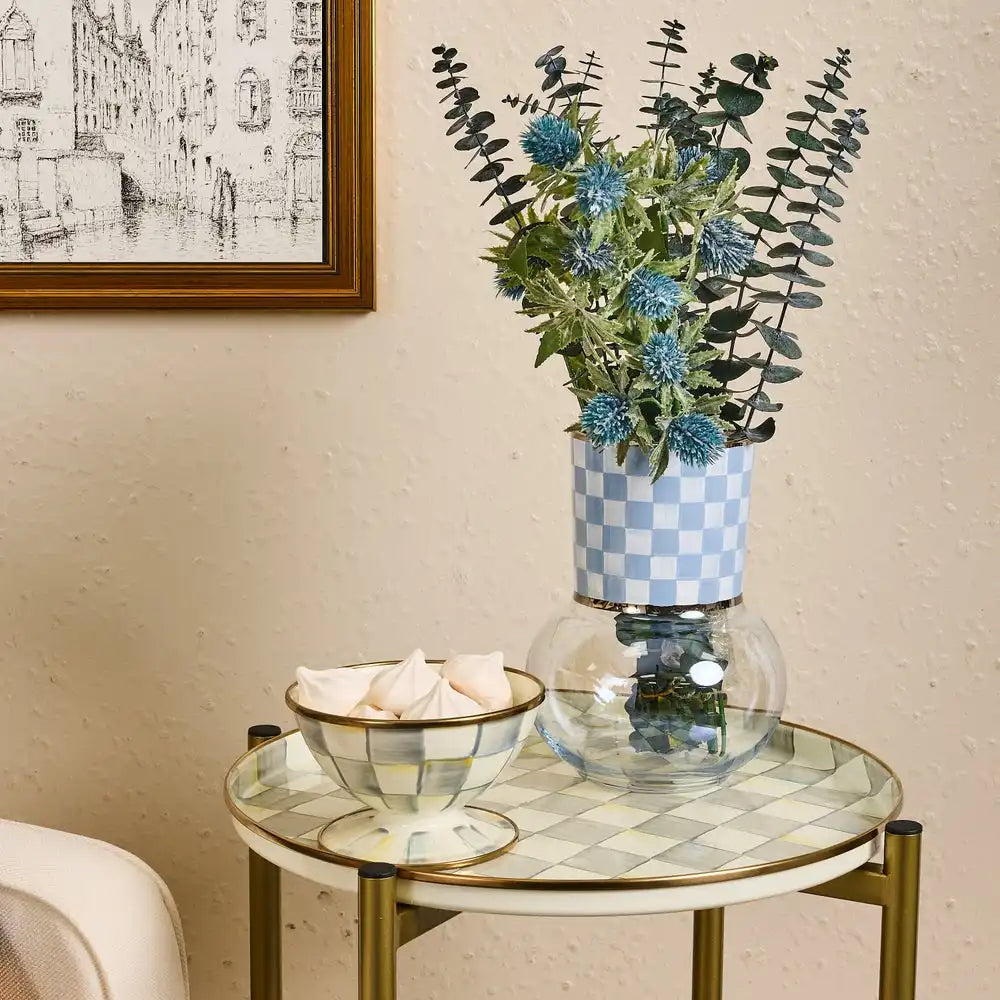 Sky Check Glass Vase Secondary image