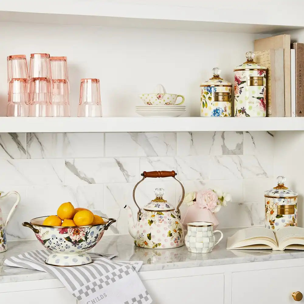 Rosy English Garden 2 Quart Tea Kettle