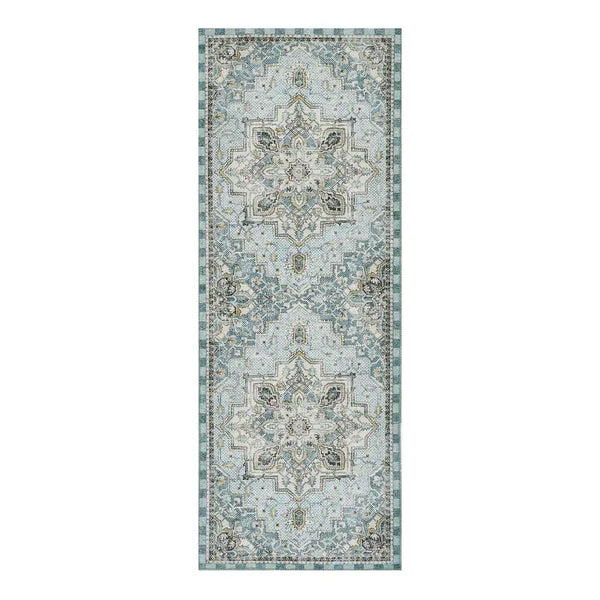 Heriz Checked Mocha 8' x 10' Washable Rug
