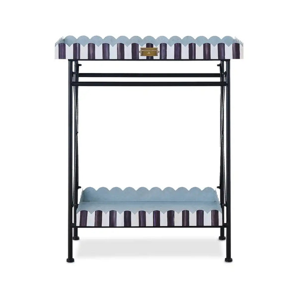 Courtly Stripe Galvanized Indoor/Outdoor Butler