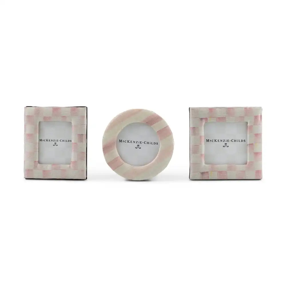Mocha Fabric Frames, Set of 3