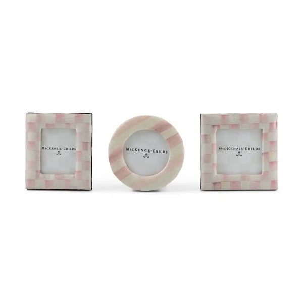 Mocha Fabric Frames, Set of 3