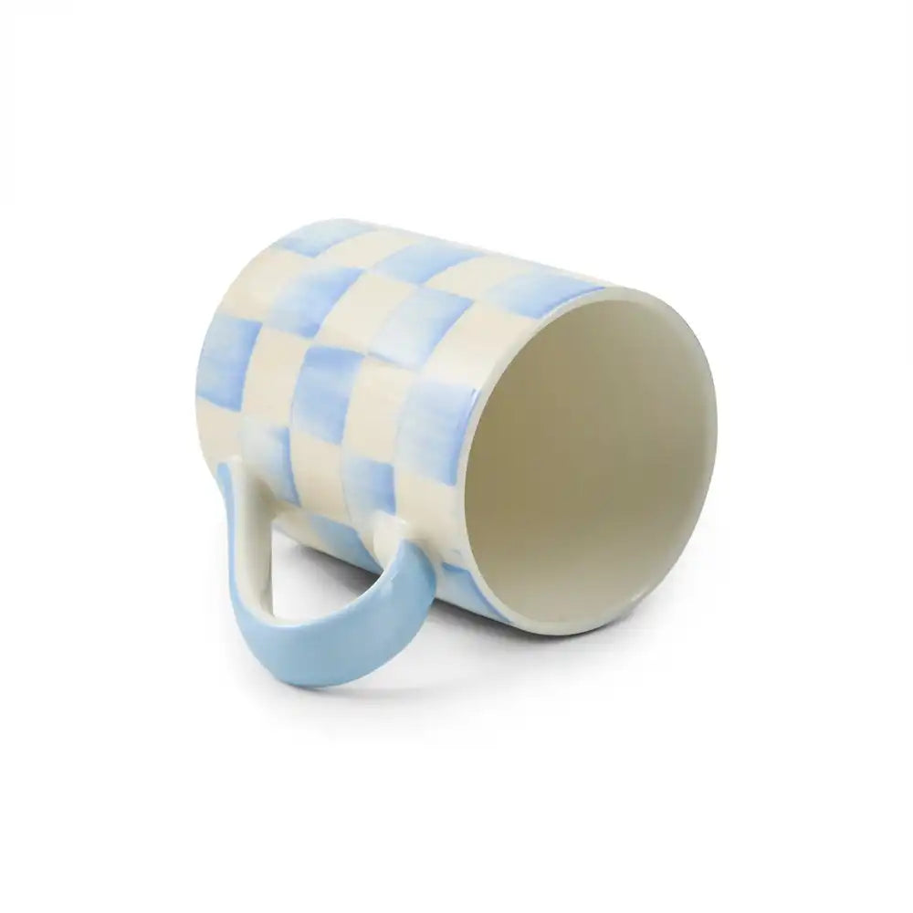 Sky Check Porcelain Mug