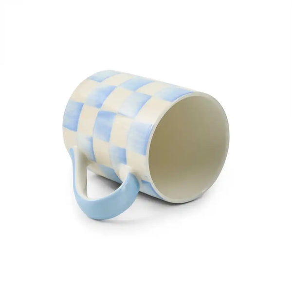 Sky Check Porcelain Mug
