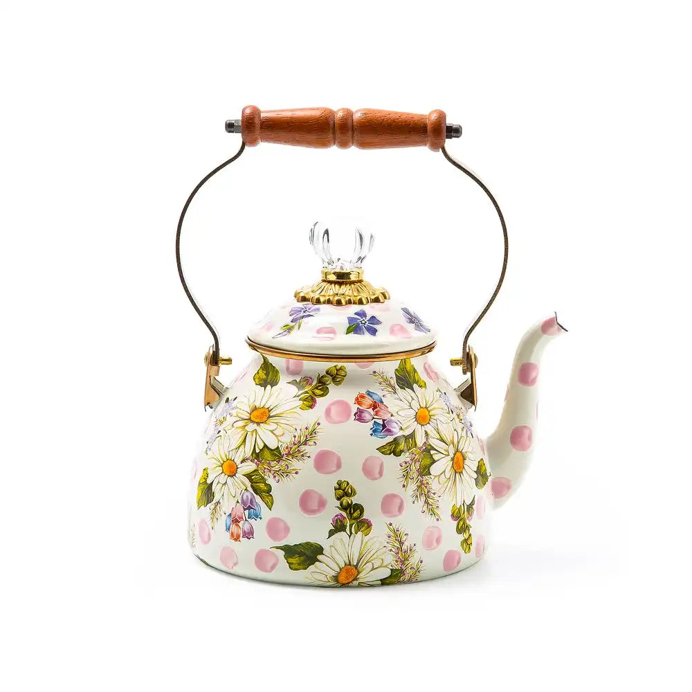 Rosy English Garden 2 Quart Tea Kettle