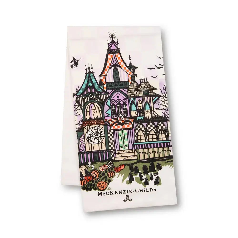 Haunted House Printed Dish Towel Main image