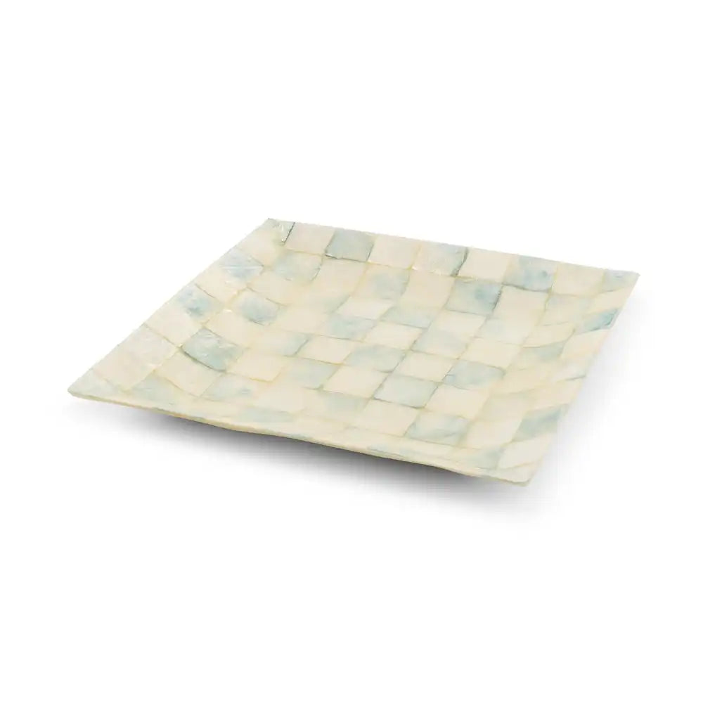Sky Check Capiz Catchall Tray Main image