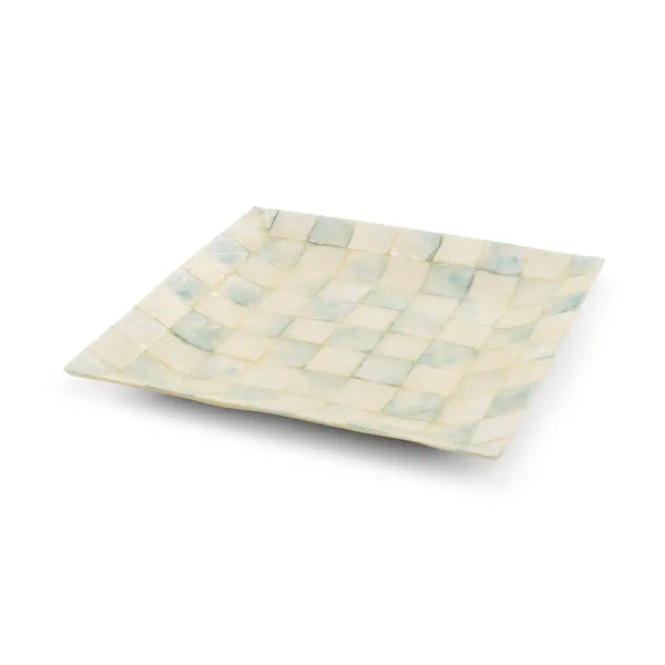 Sky Check Capiz Catchall Tray