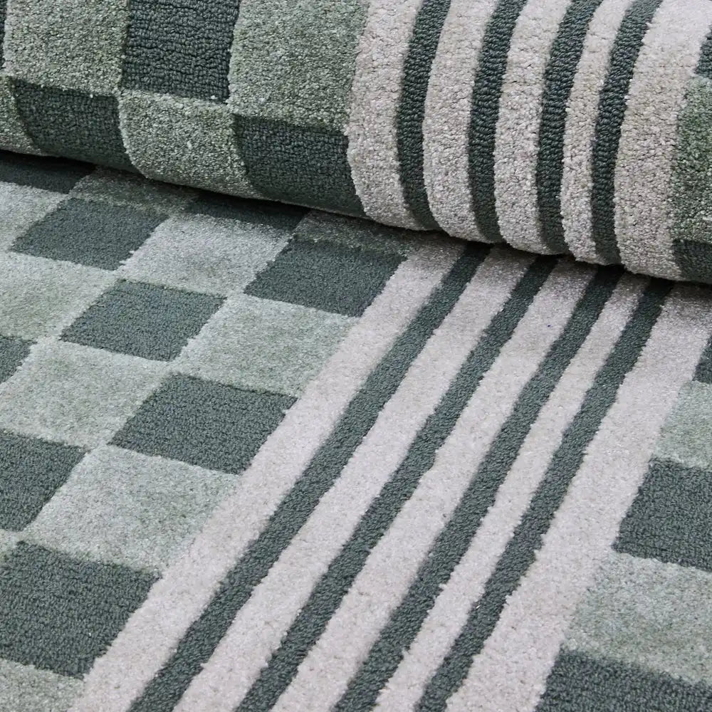 Light Grey Tonal Check 3' x 5' Rug
