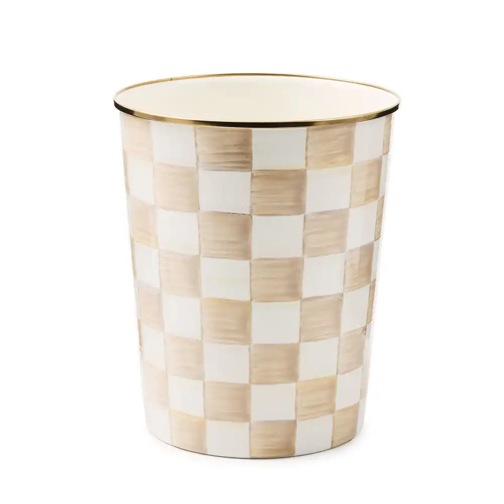 Mocha Check Boutique Tissue Box Cover