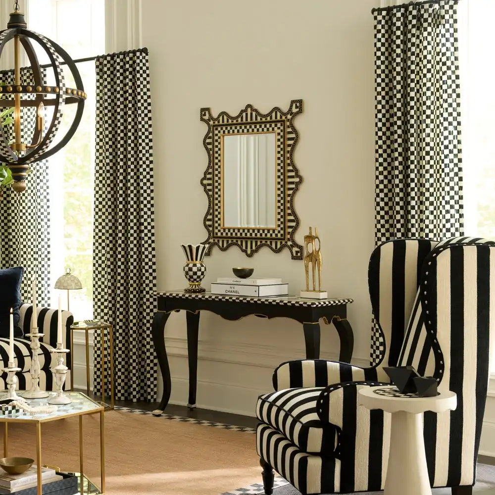 Courtly Check & Stripe Large Wall Mirror Secondary image