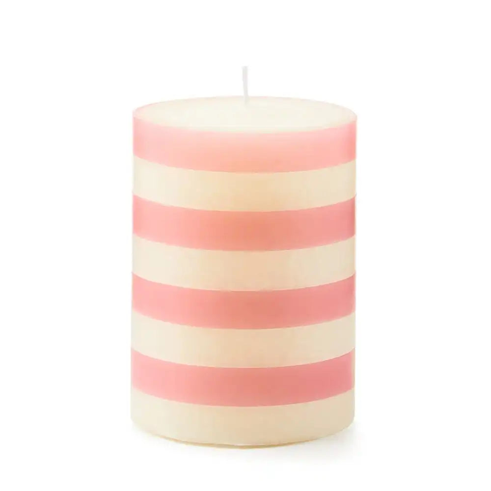 Pink Bands 4" Pillar Candle Main image