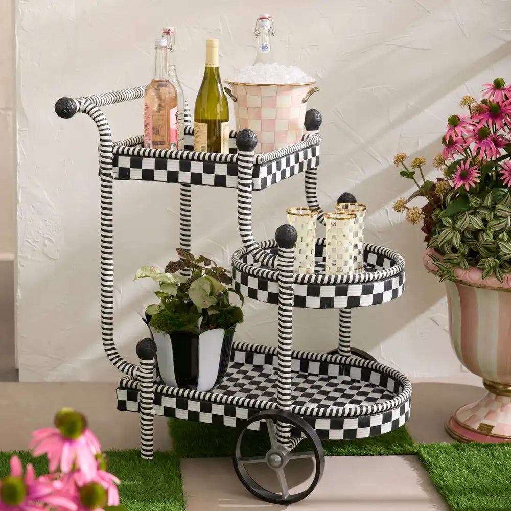 Gambit Check Outdoor Bar Cart Secondary image