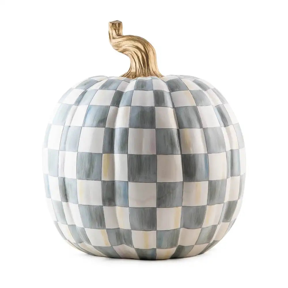 Mocha Check Mini Pumpkin