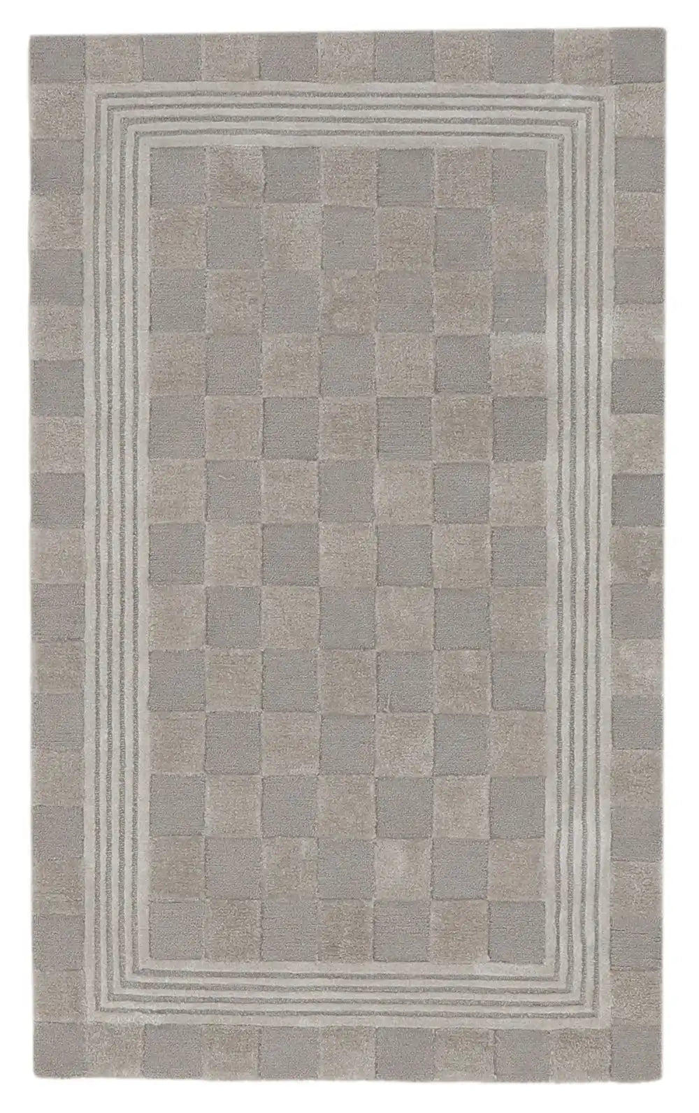 Light Grey Tonal Check 3' x 5' Rug Main image