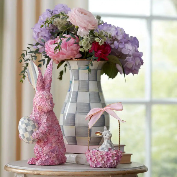 Mocha Check Tall Vase