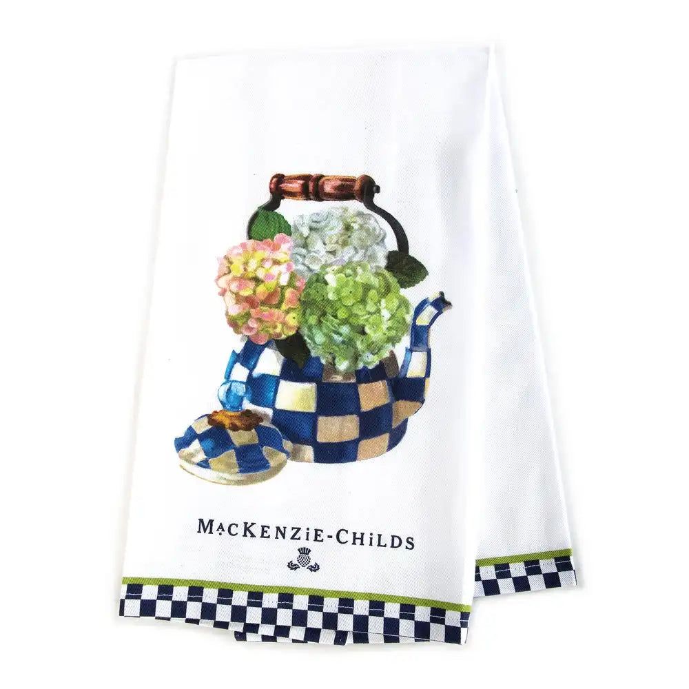 Hydrangea Tea Kettle Dish Towel Main image