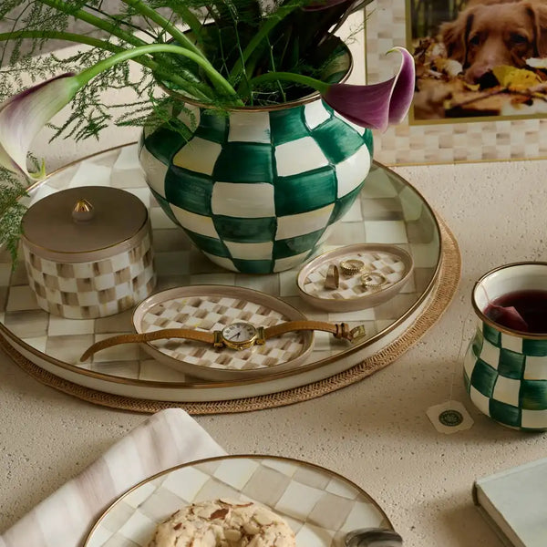 Courtly Check Oval Trinket Dishes, Set of 2