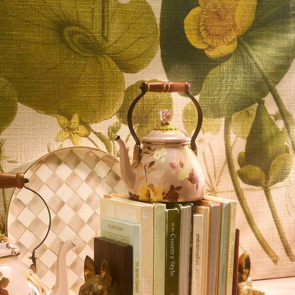 Rosy English Garden 2 Quart Tea Kettle