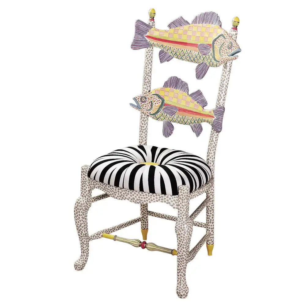 Freckle Fish Chair - Black & White Seat Main image