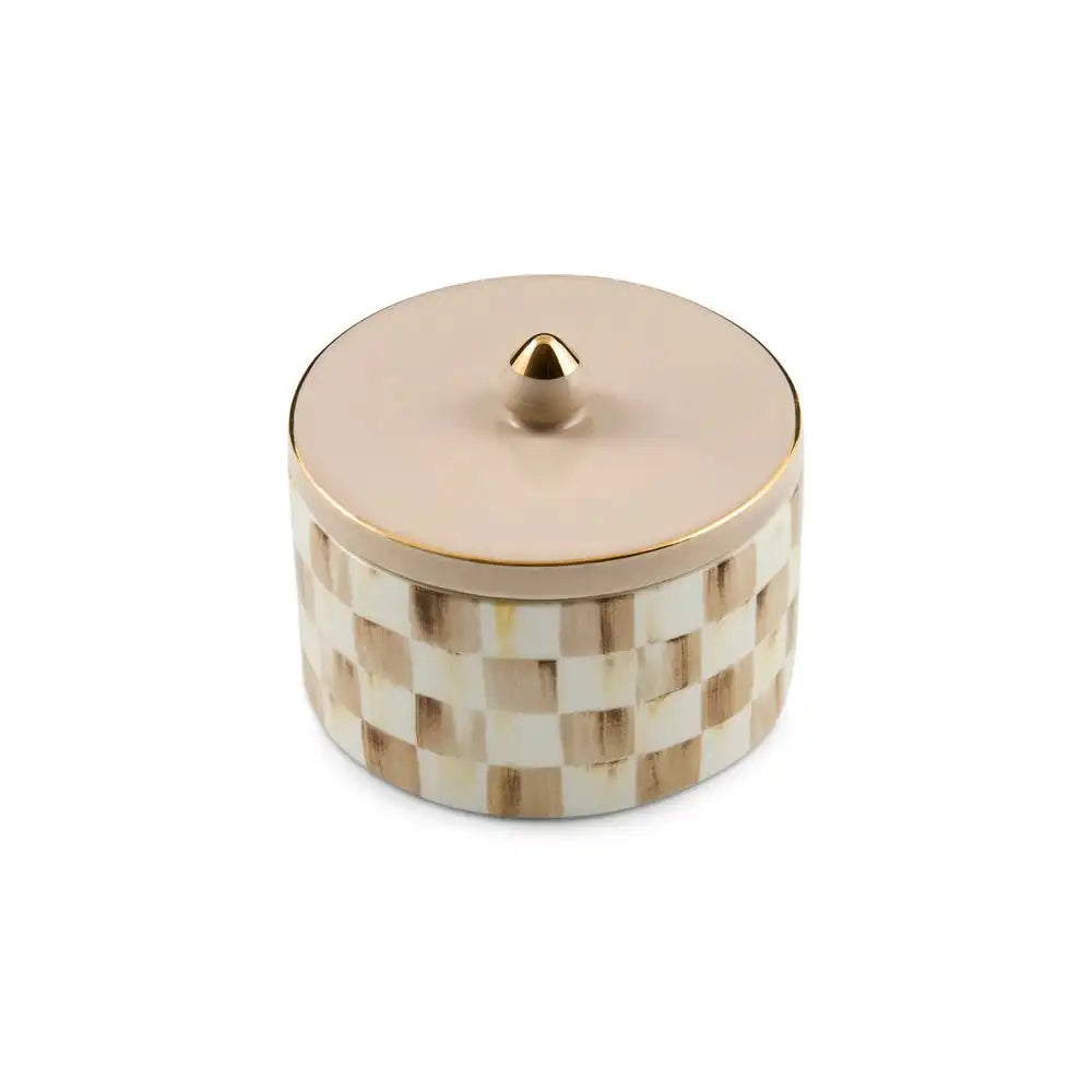 Mocha Check Trinket Box Main image